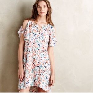 Anthropologie Flutter Watercolor Dress